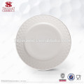 Bone china dinnerware plain white plate customized dishes for restaurant